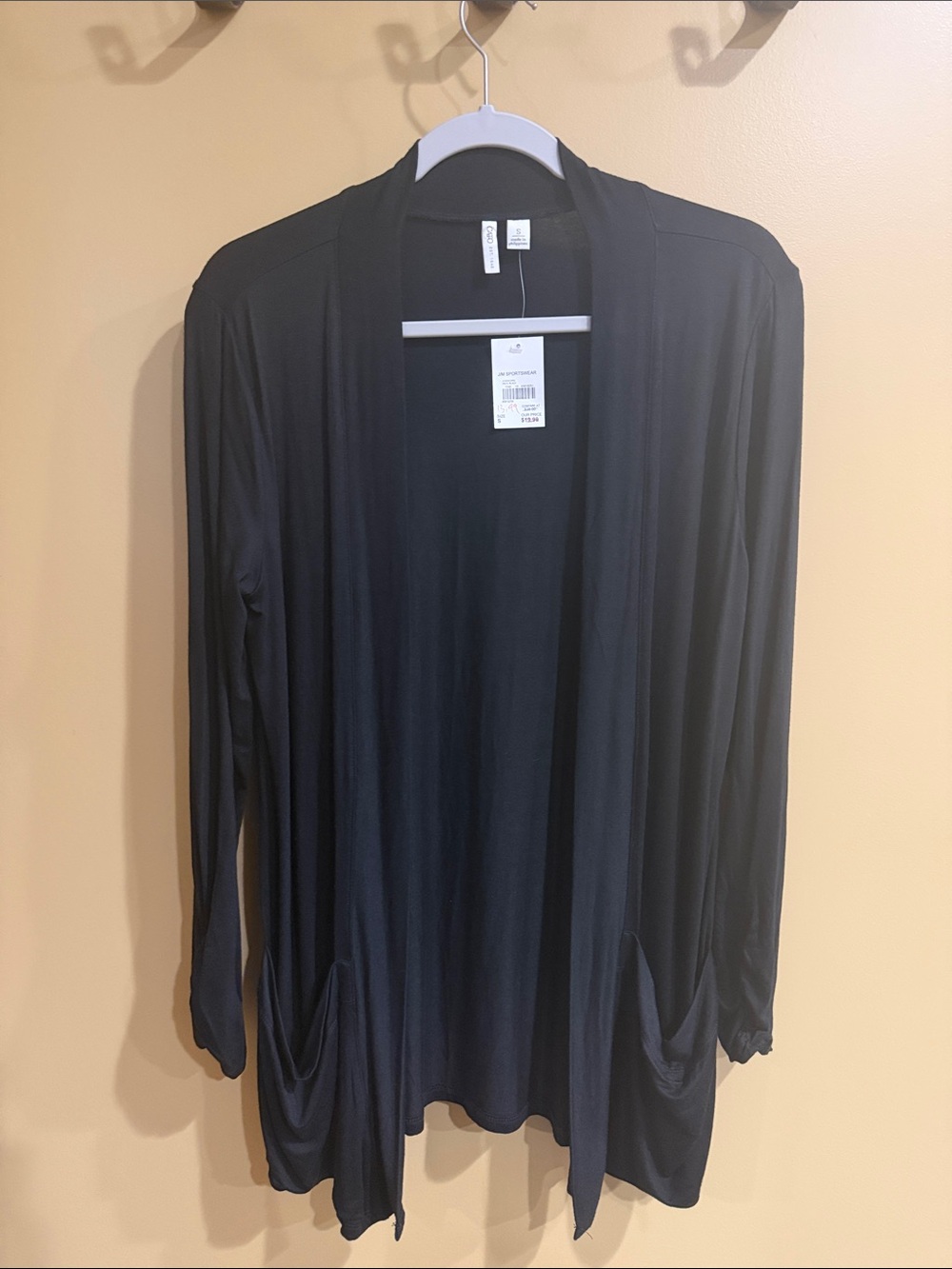 Cato Black Open-Front Cardigan